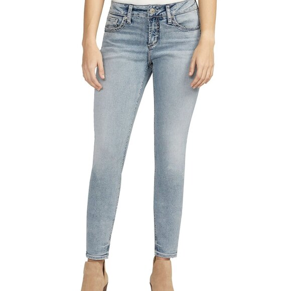 Silver Elyse Skinny Jeans - Picture 1 of 9